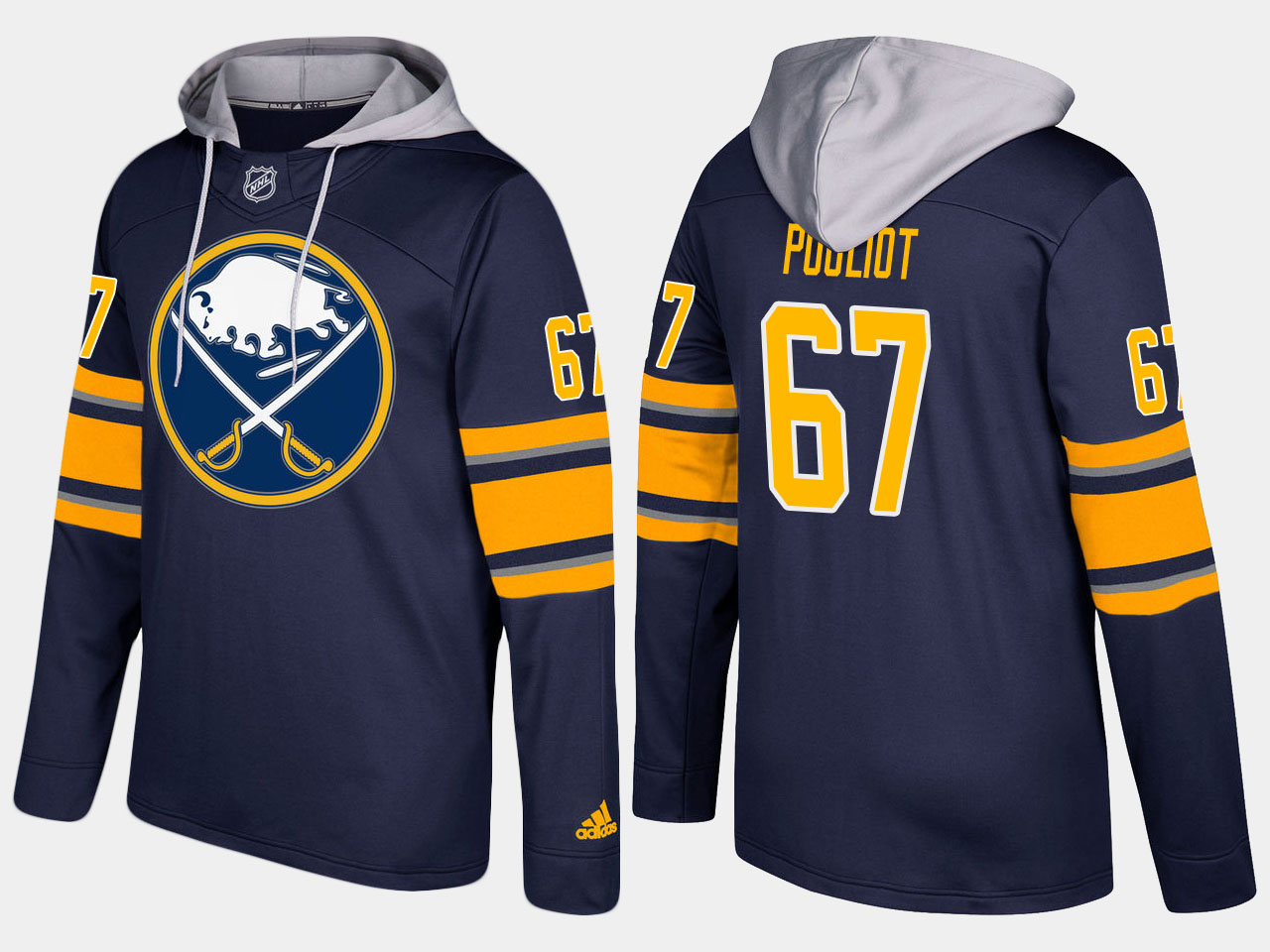 NHL Men Buffalo sabres #67 benoit pouliot blue hoodie